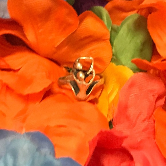 Ballet Dancing 925 Stamped Sterling Silver Ring Sz 10 1/2 - Picture 3 of 16